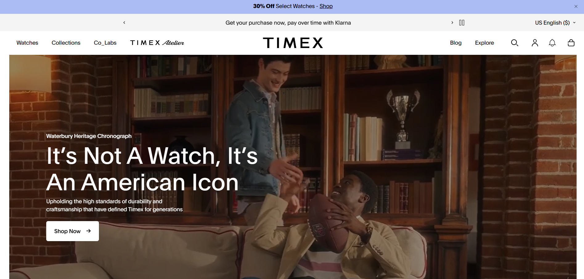 Timex B2C E-commerce Platforms screenshot