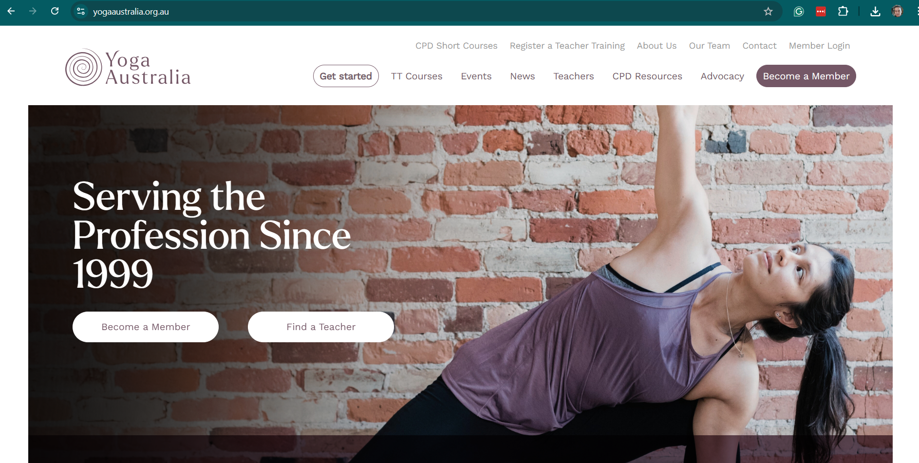 Yoga Australia screenshot